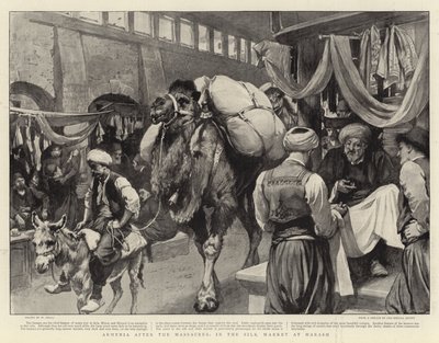 Armenië na de Massacres, in de Zijde Markt in Marash door William Small
